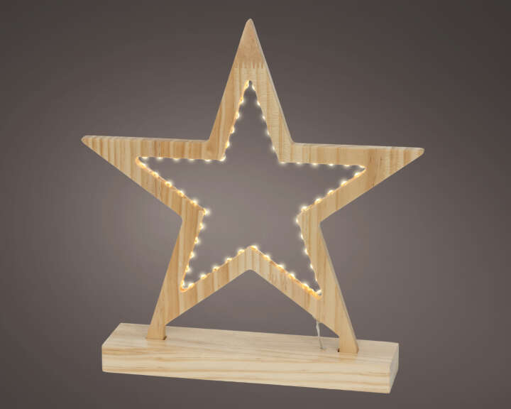 LUMINEO LED Stern Holz